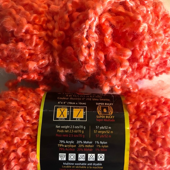 Beautiful Bright Colors Lion Boucher   20% Mohair Yarn (57Yards) 3 Lots - Picture 3 of 4